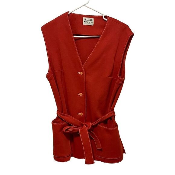 Travables by Mendel Button Front Belted Sleeveless Shacket - Picture 1 of 7